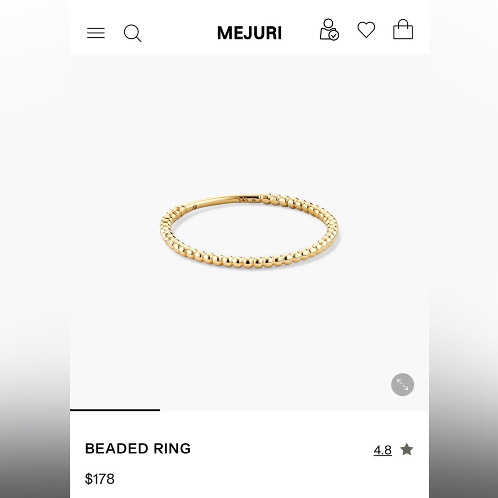 Mejuri Gold Beaded Ring